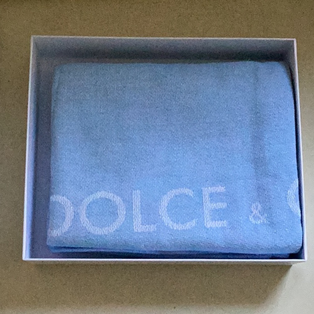 Dolce & Gabbana Soft Blue Towel NEW IN BOX